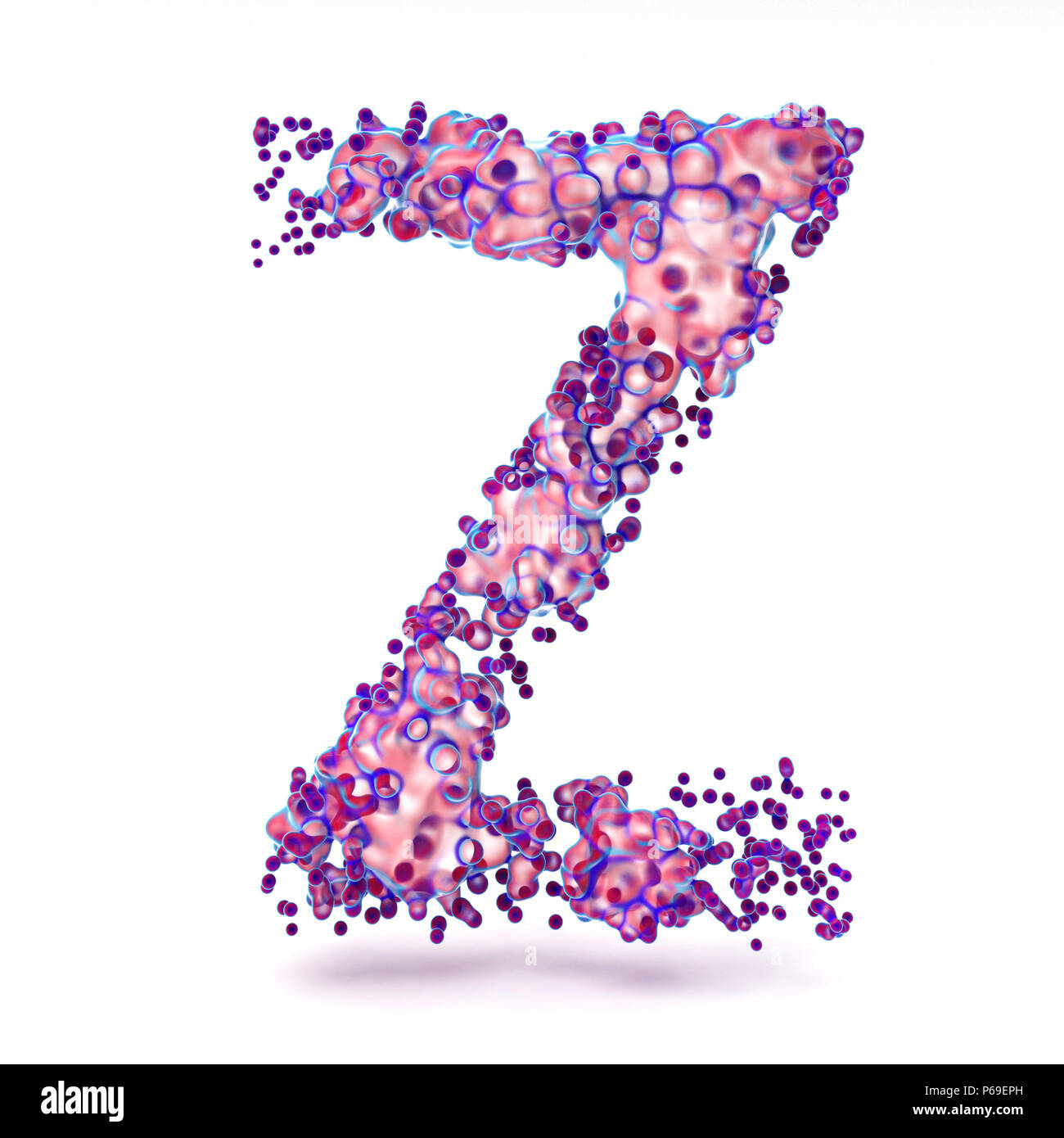 3d Letter Z With Abstract Biological Texture Stock Photo Alamy