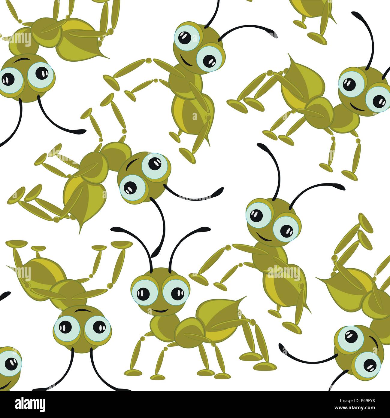 Insect ant pattern Stock Vector