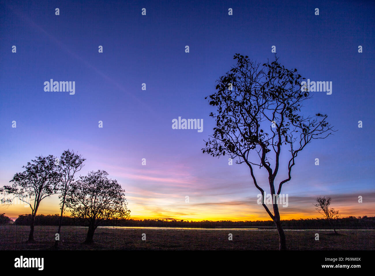 Sunset at Bamurru Plains Stock Photo