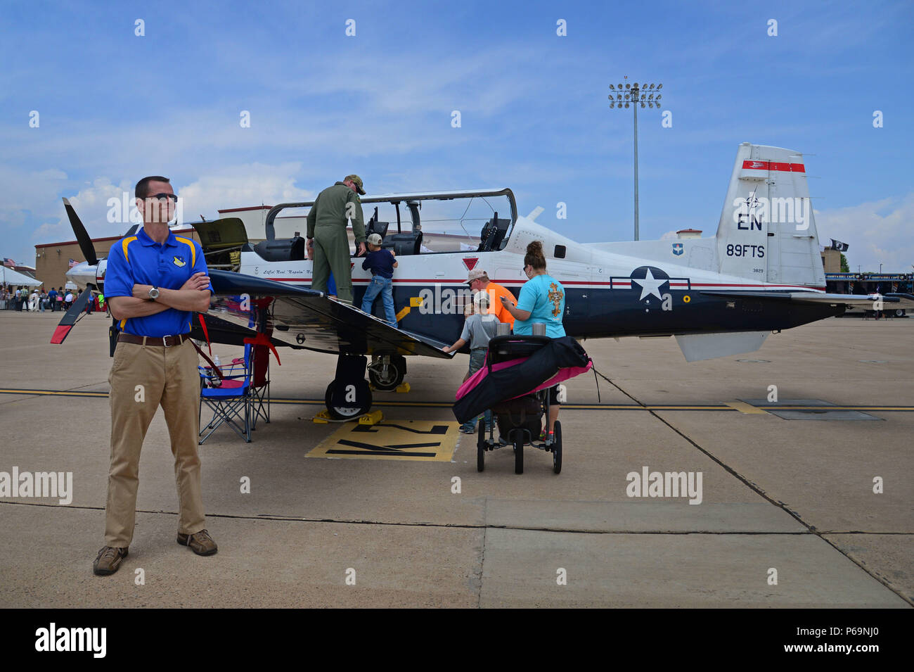 Col. Ben Maitre, 27th Special Operations Wing commander, enjoys statics