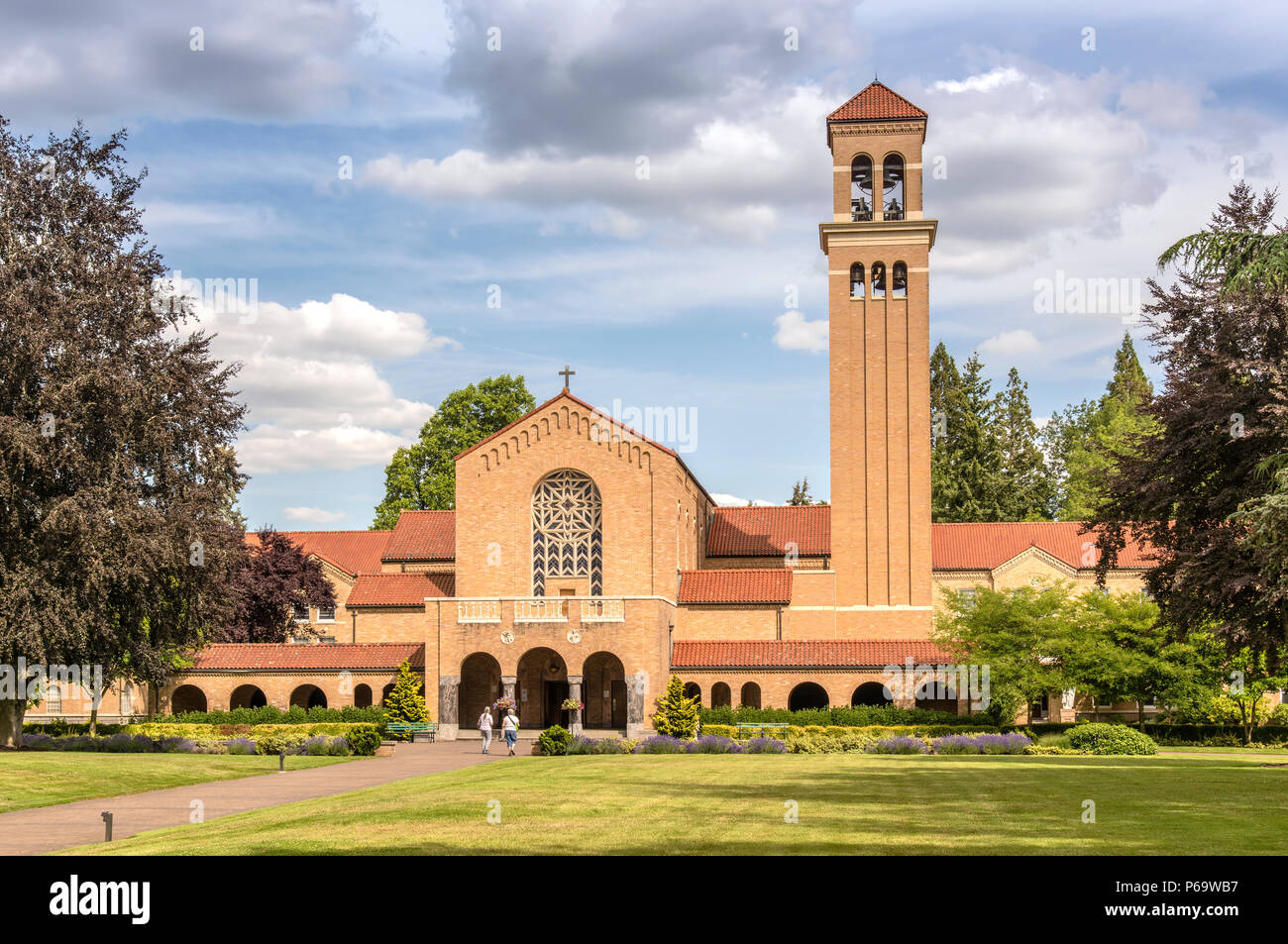 Mt Angel Abbey St. Benedict monastery, Oregon Stock Photo Alamy
