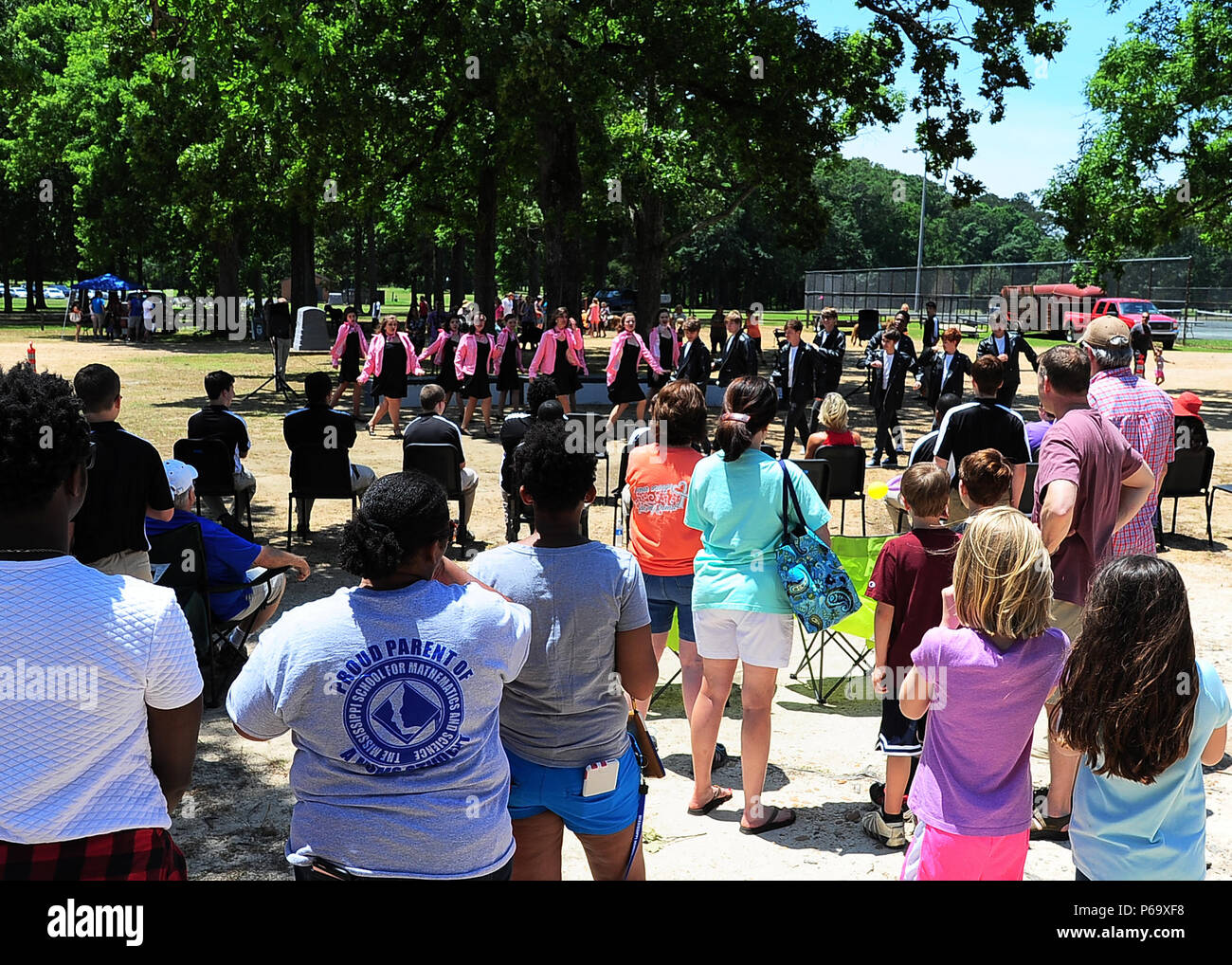 Caledonia High School provides entertainment at the Columbus AFB Blaze