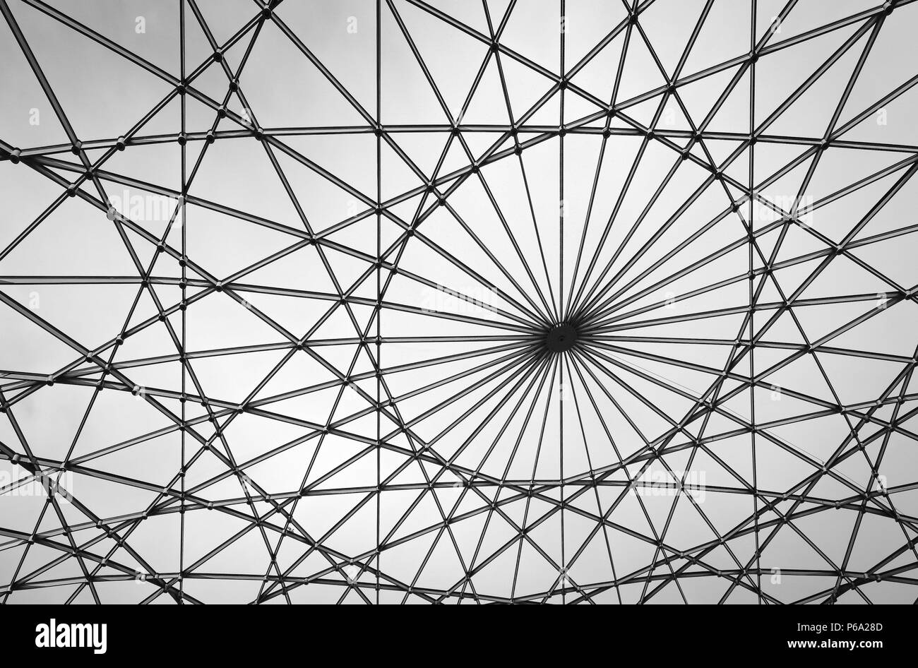 Glass roof on a big building in Amsterdam, the Netherlands Stock Photo