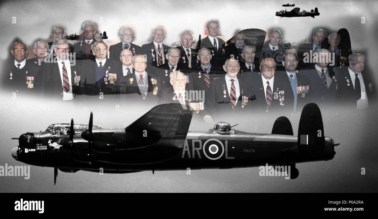 World war 2 RAF veteran  Air gunners at Dronten, The Airgunners monument Stock Photo
