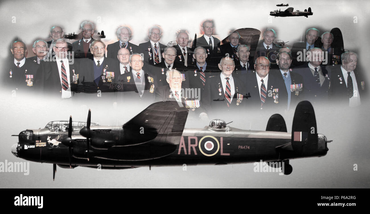 World war 2 RAF veteran  Air gunners at Dronten, The Airgunners monument Stock Photo