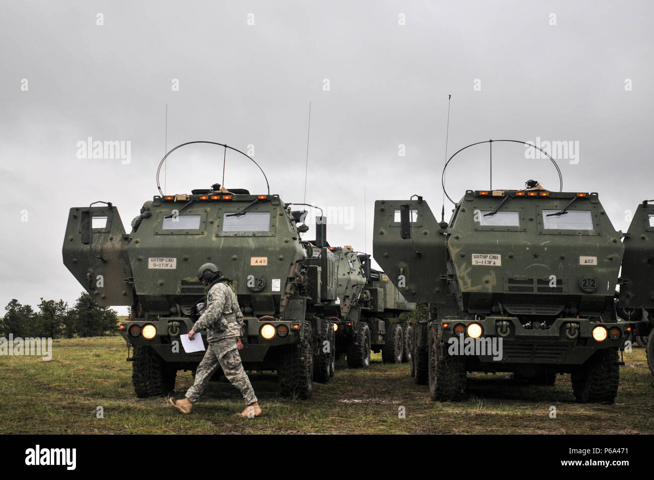 A soldier from 5th Battalion, 113th Field Artillery Regiment, 65th FA