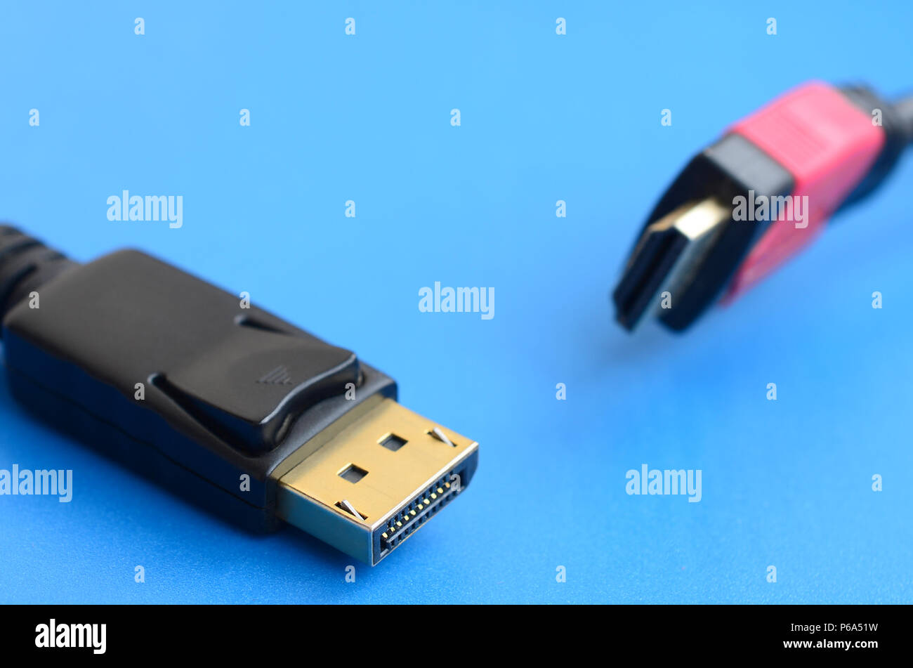 Audio video HDMI computer cable plug and 20-pin male DisplayPort gold ...