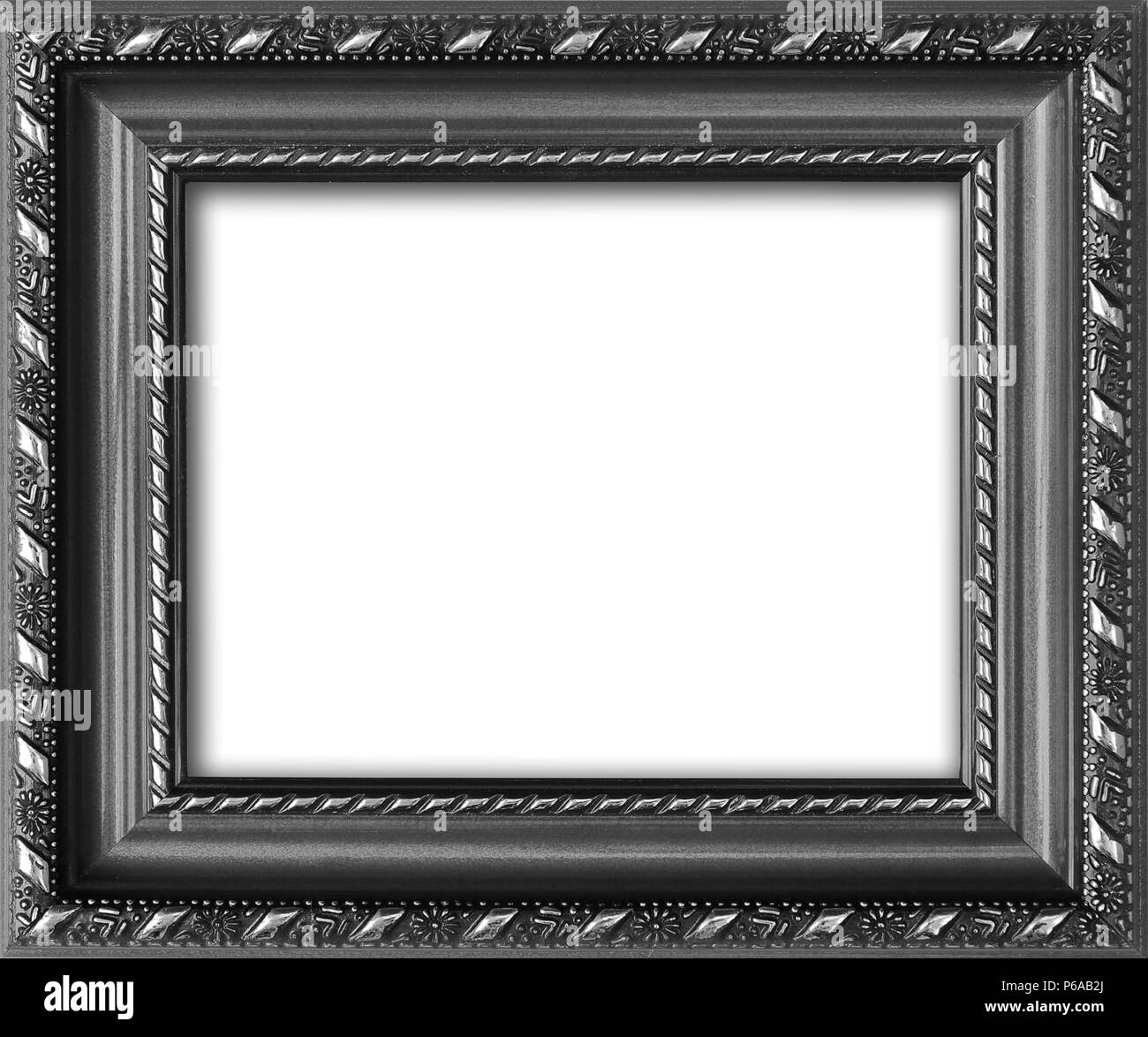 Empty picture frame with a free place inside, isolated on white Stock
