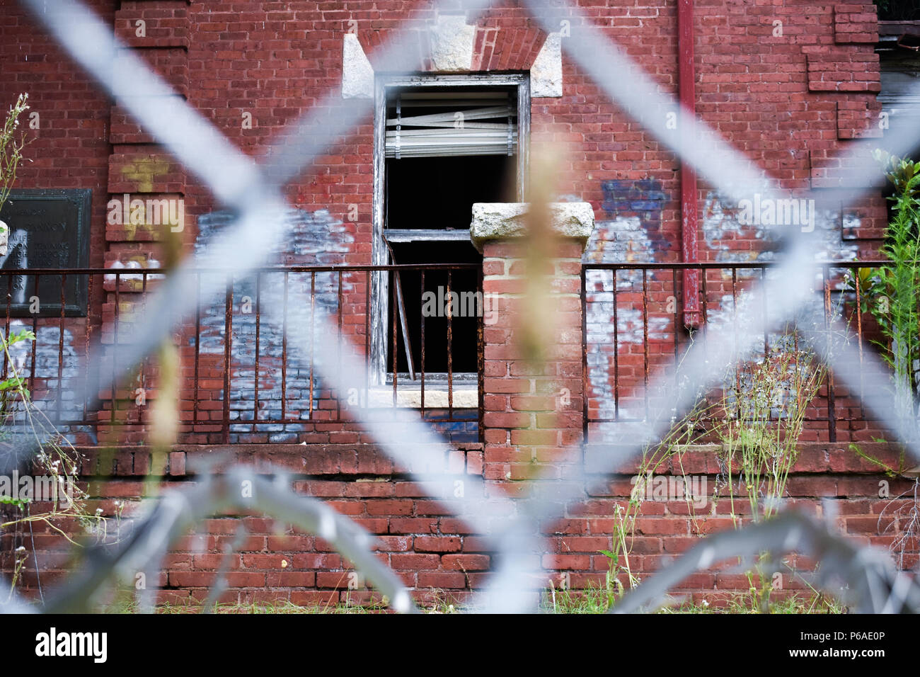Abandoned Stonewall Jackson Juvenile Detention Center WALL with
