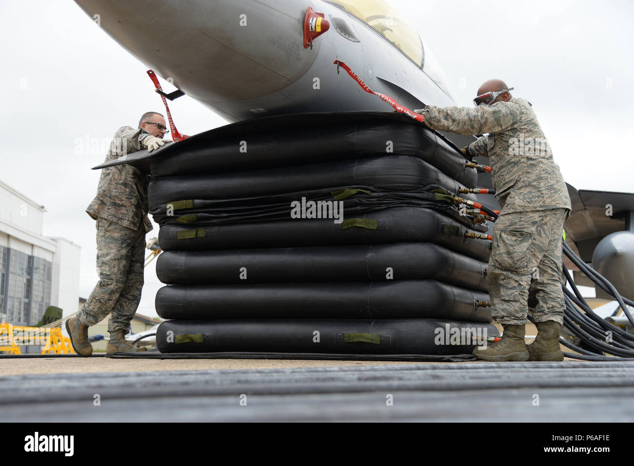 U.S. Air Force Master Sgt. Gerard Sheehan, left, and Staff Sgt. Corey ...