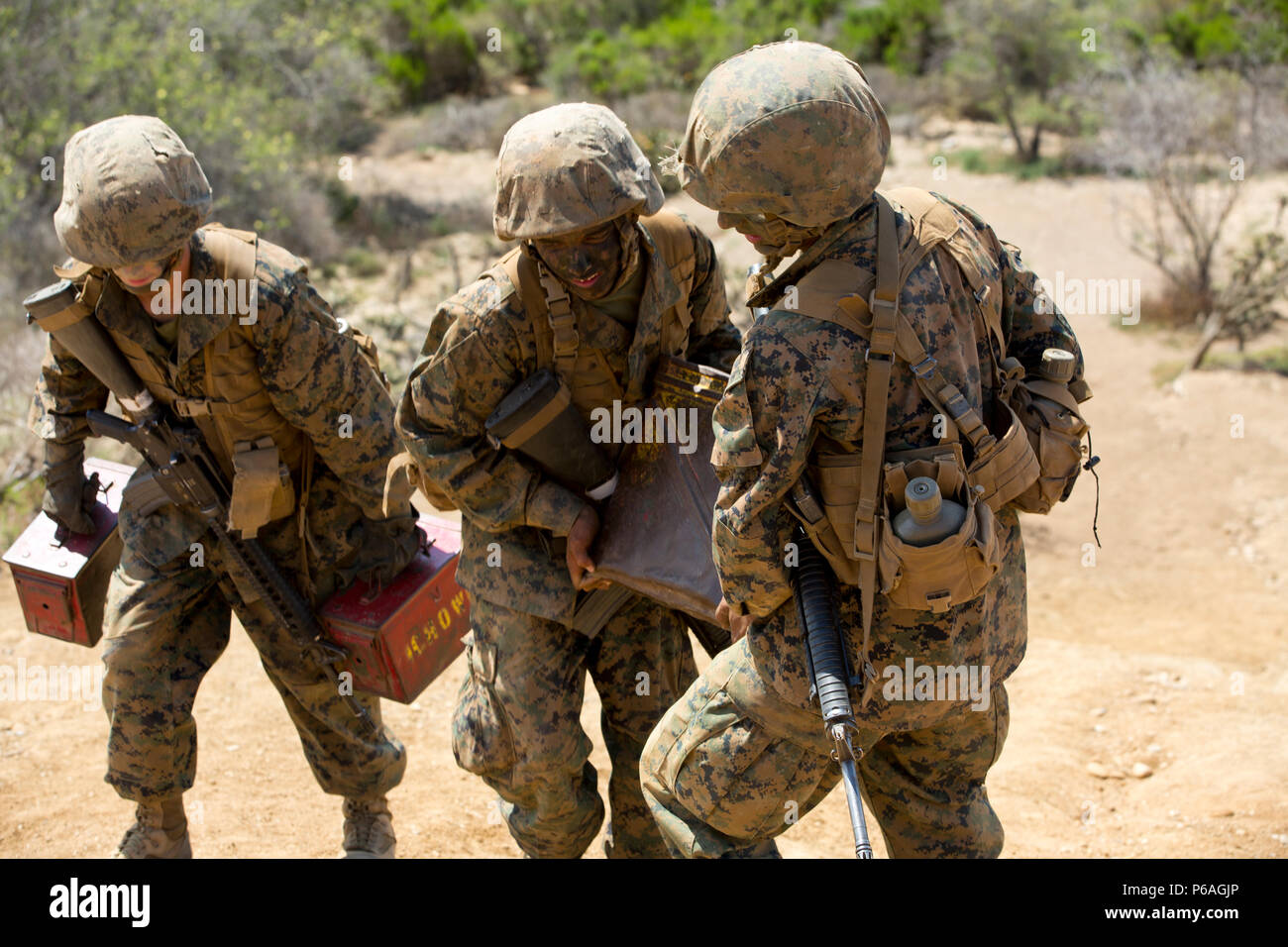 U.S. Marine Corps recruits with Company F, 2d Recruit Training
