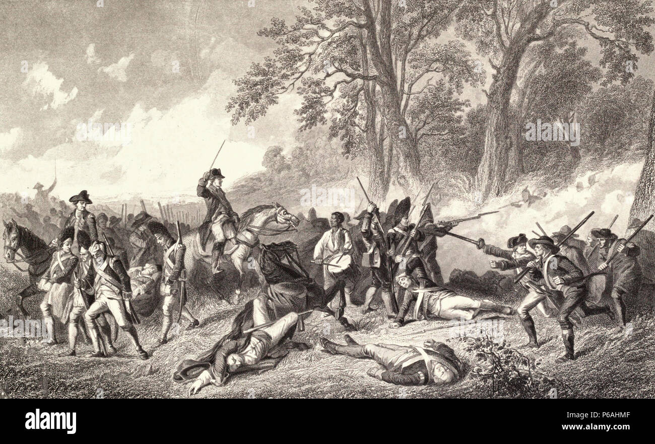 Fall of Major General Edward Braddock, July 1755 Stock Photo Alamy