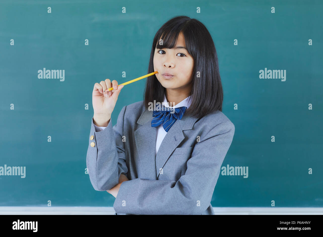 Mixed-race highschool student Stock Photo