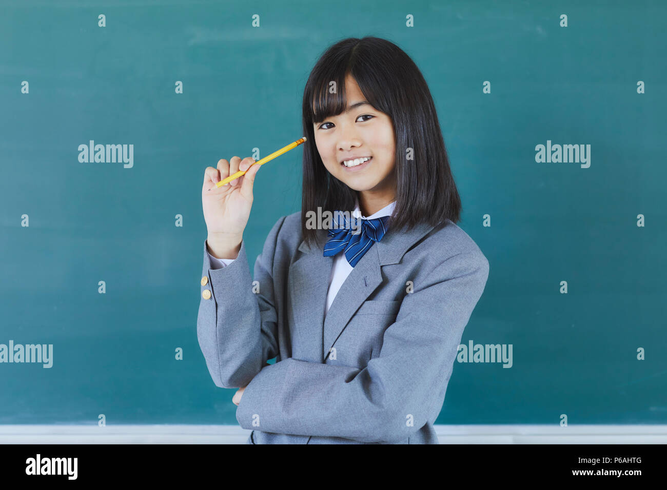 Mixed-race highschool student Stock Photo