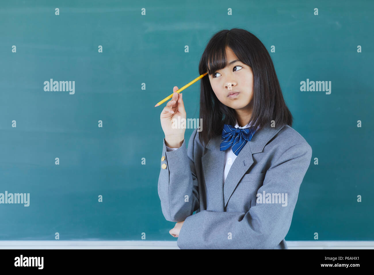 Mixed-race highschool student Stock Photo