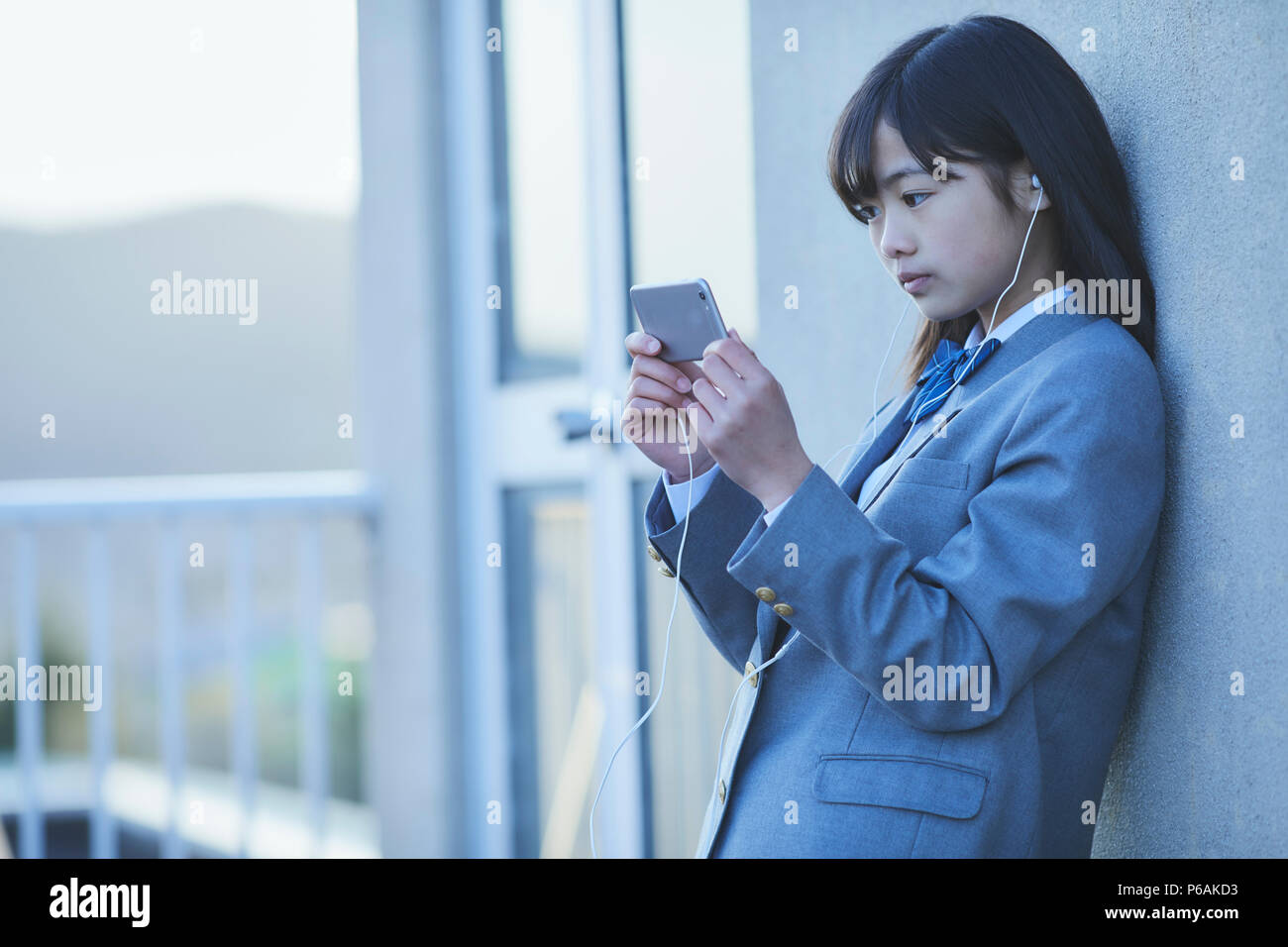 Mixed-race highschool student Stock Photo