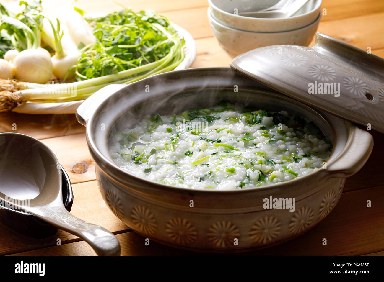 Japanese style porridge Stock Photo