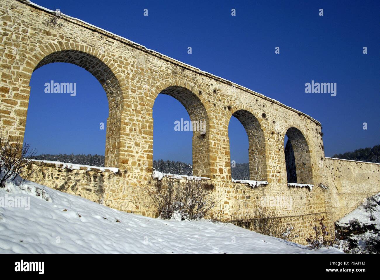 Acueducto de Incekaya.Cañon de Tokatli.Safranbolu .Anatolia central.Turquia. Stock Photo