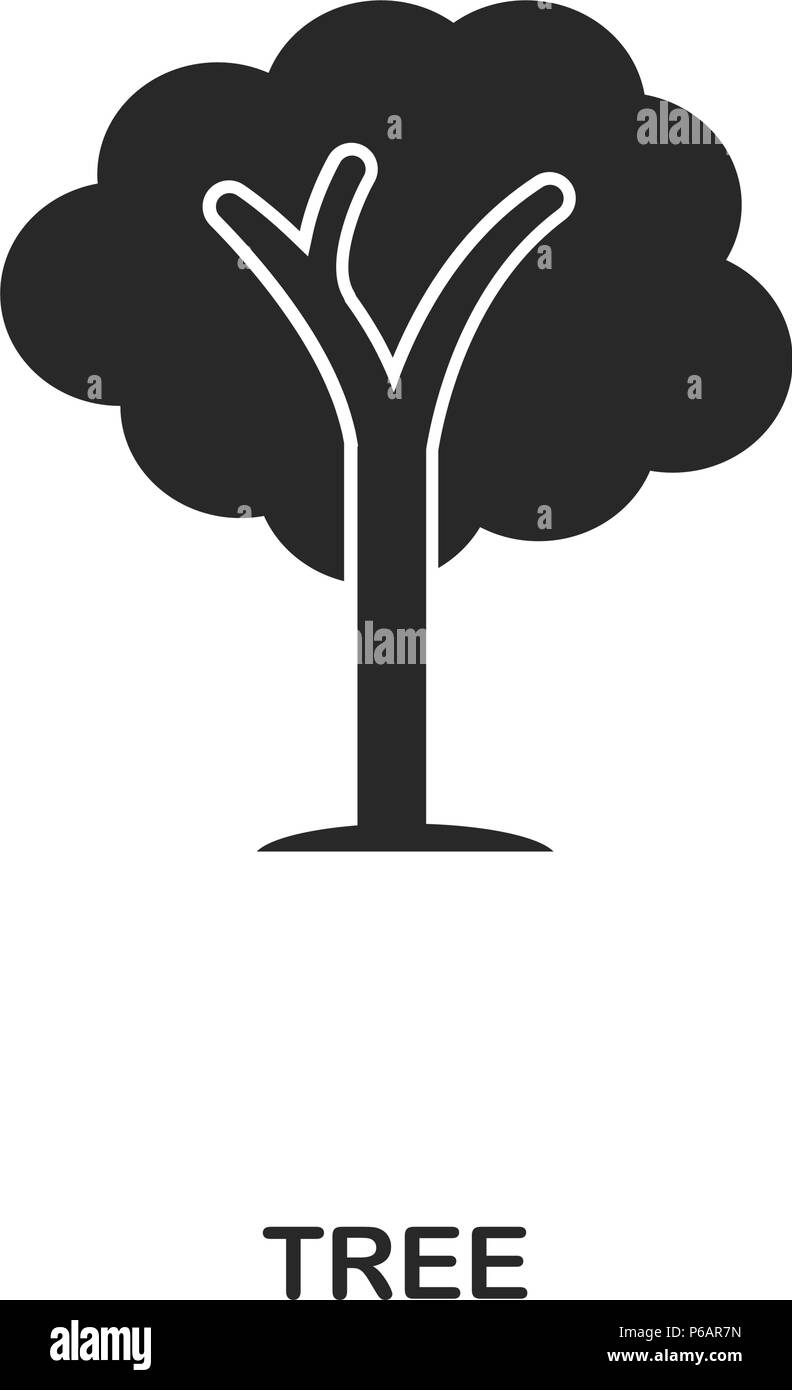 Tree icon. Line style icon design. UI. Illustration of tree icon ...