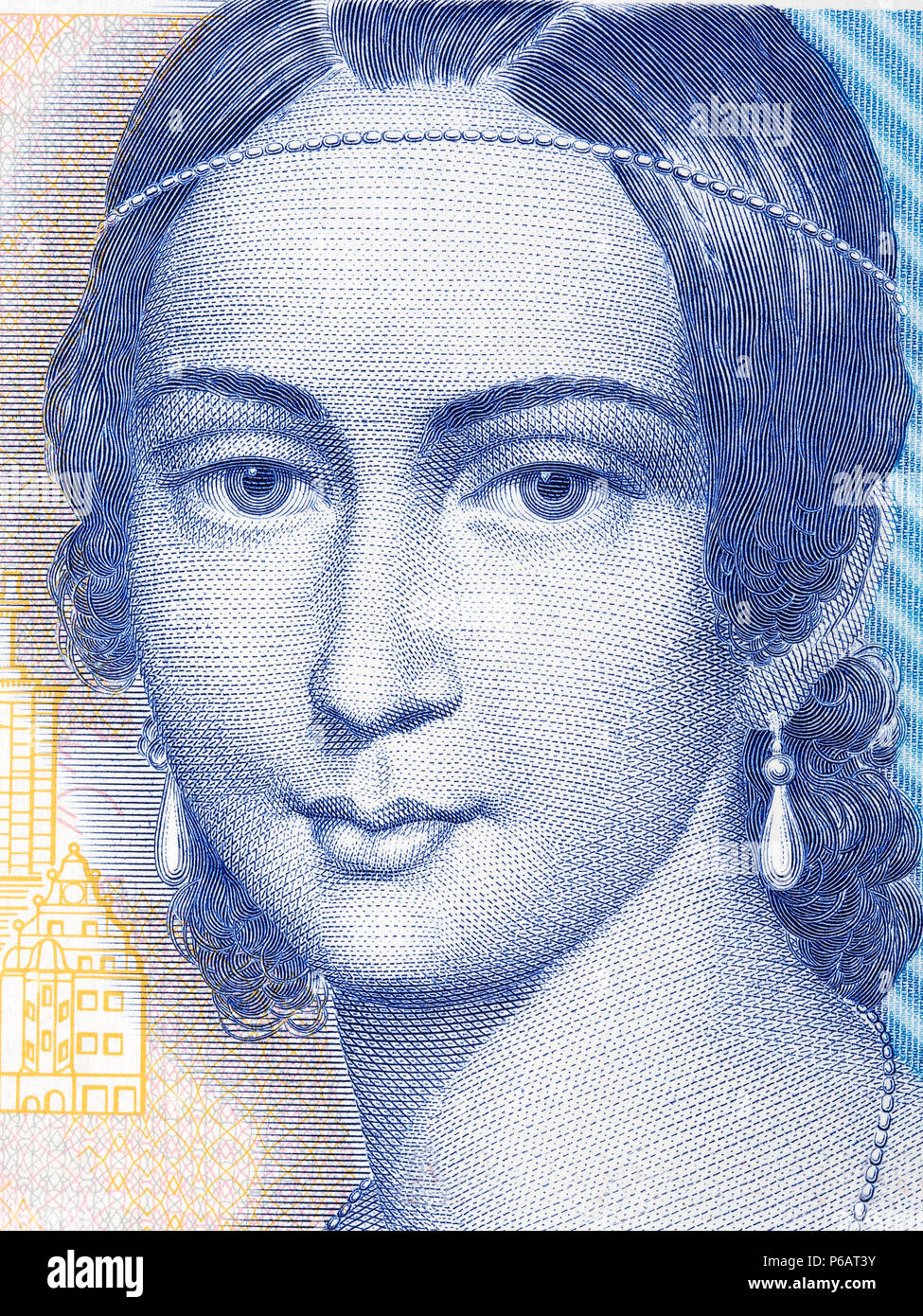 Clara Schumann portrait from Deutsche Mark Stock Photo