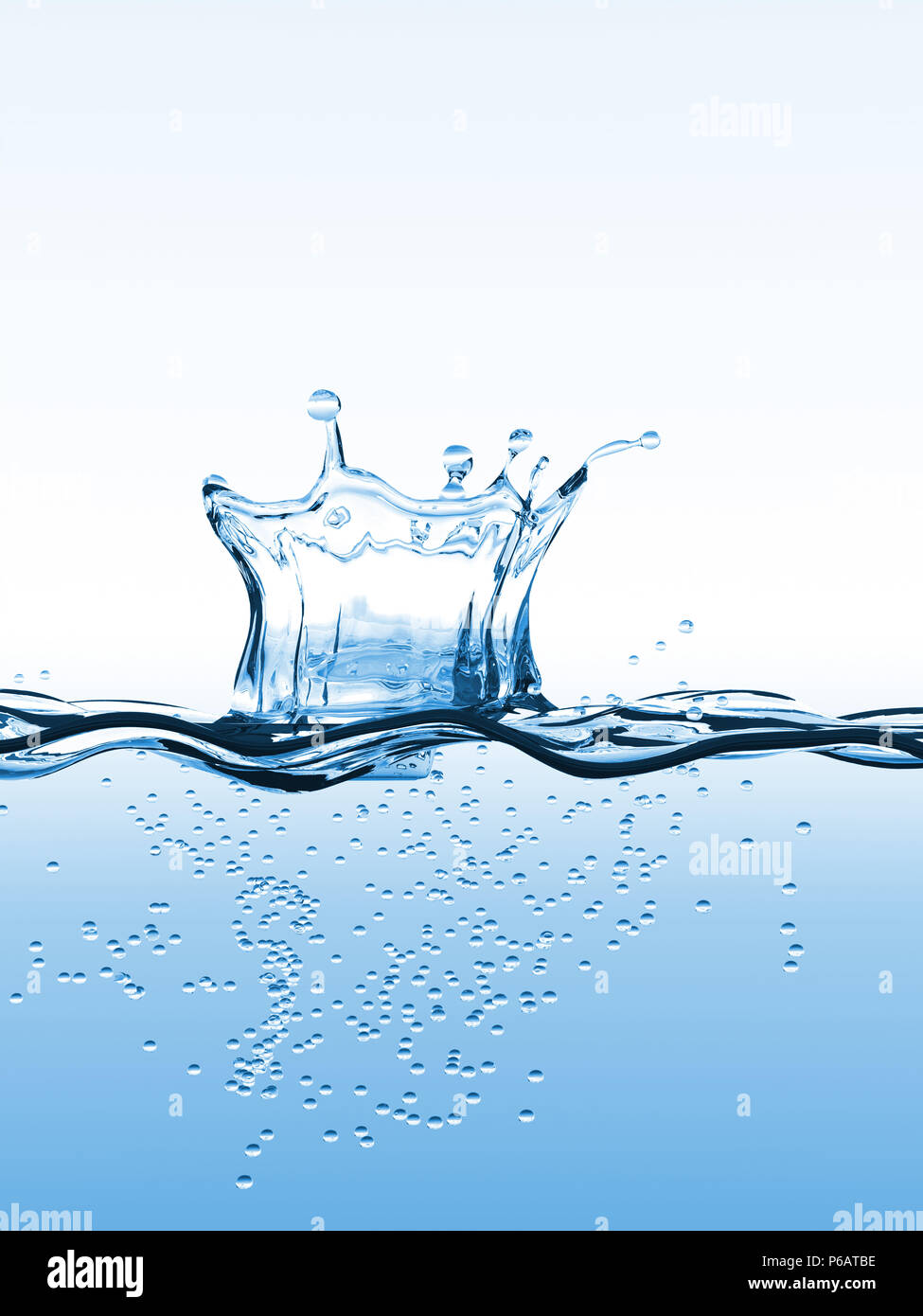 Water splash illustration on white background Stock Photo - Alamy