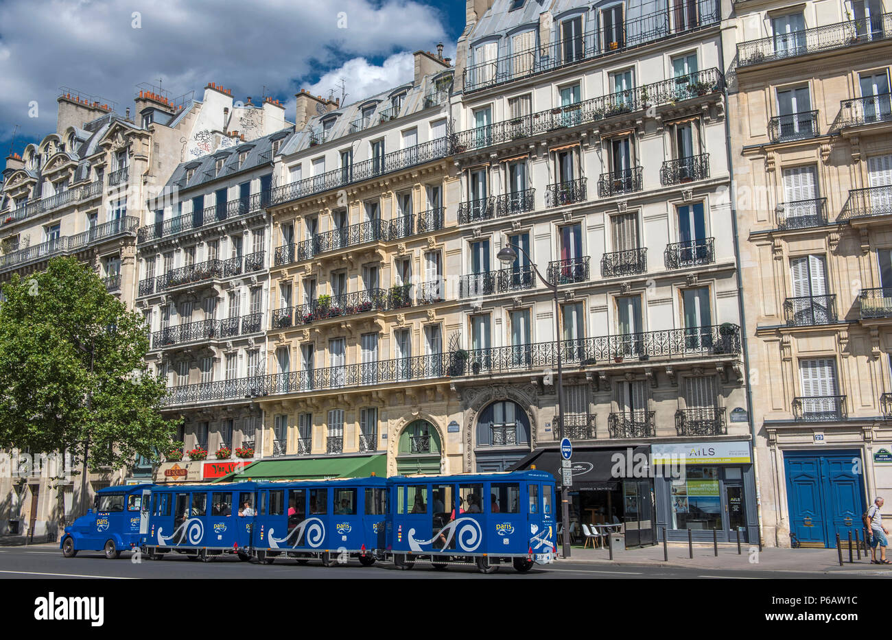 France, Paris 5th district, boulevard Saint-Michel, Haussmannian buildings Stock Photo