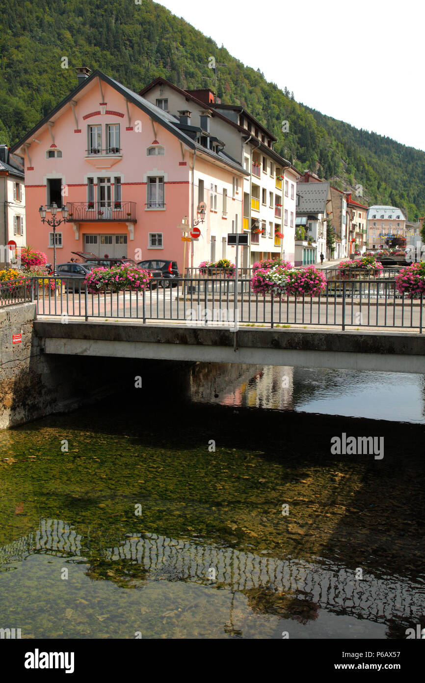 France, Bourgogne Franche Comte, Jura (39), Morez, Bienne river Stock Photo