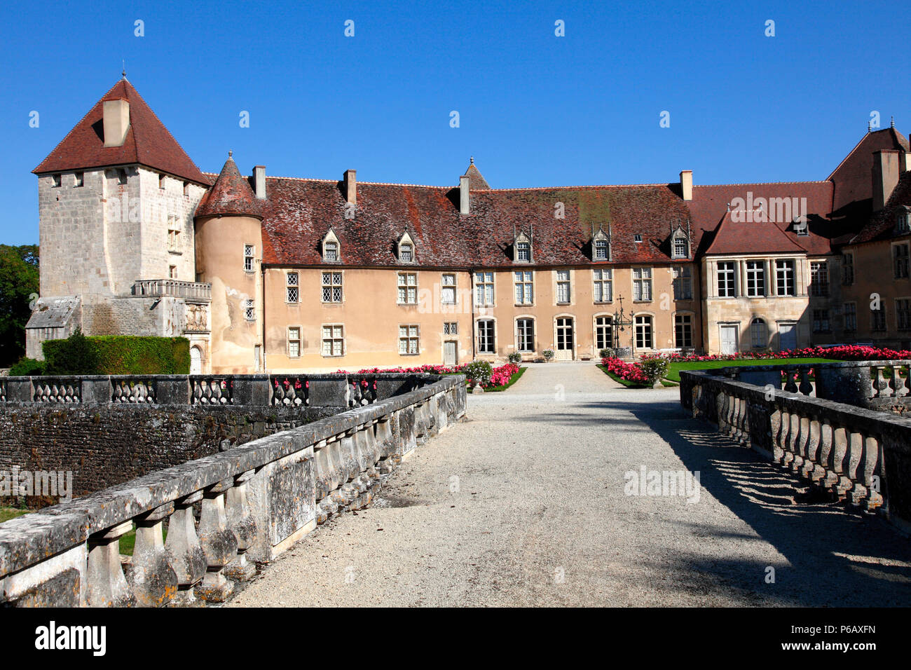 France, Bourgogne Franche Comte, Cote d'or (21), Epoisses, Epoisses castle Stock Photo