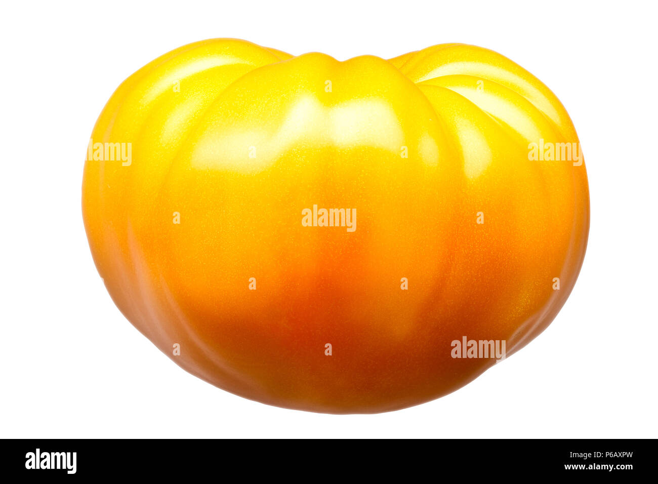 Big yellow tomato isolated on white background Stock Photo Alamy
