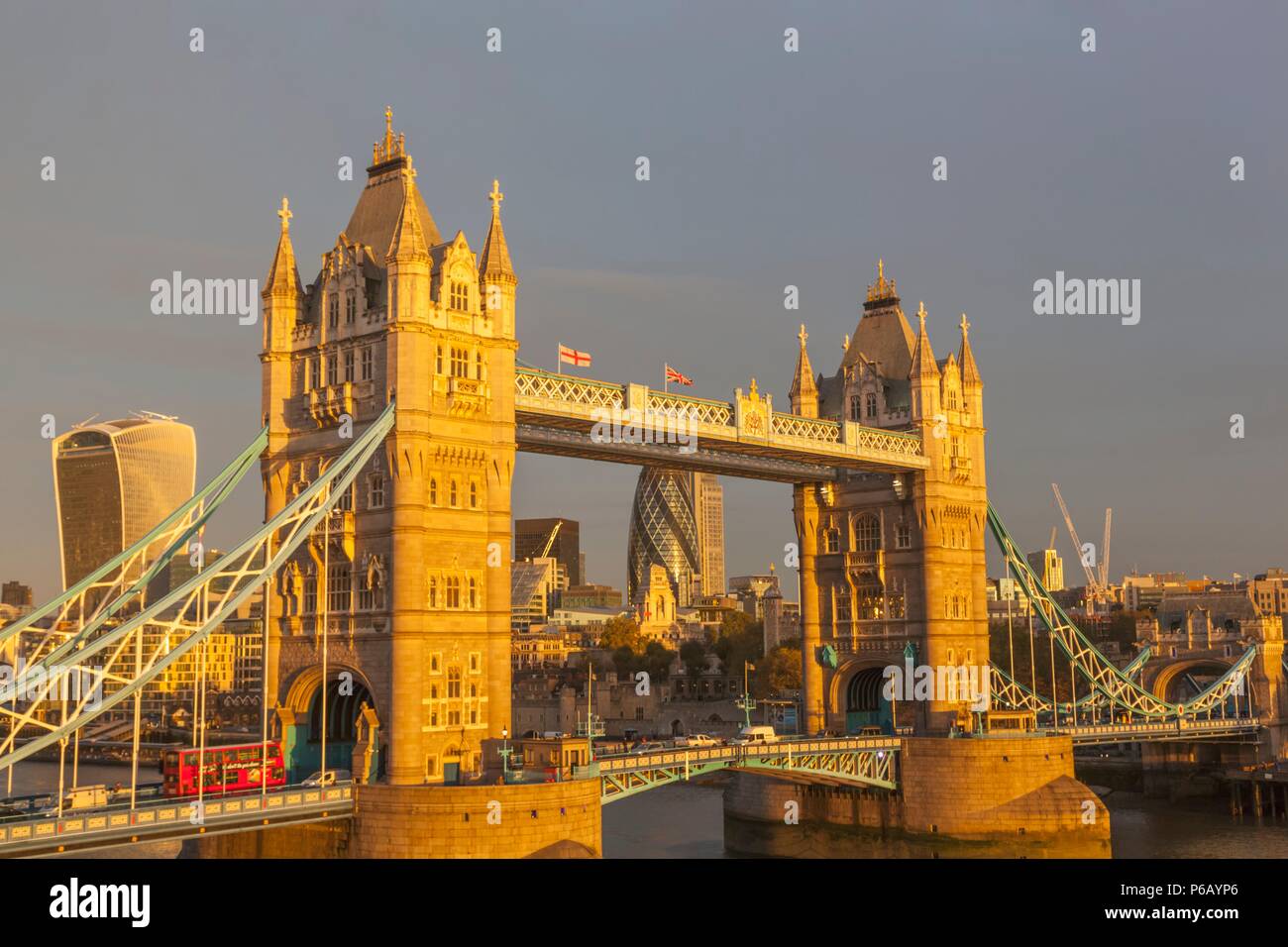 England, London, Tower Bridge and City of London Skyline Stock Photo Alamy
