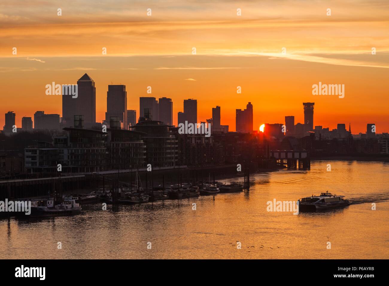 England, London, Canary Wharf and Docklands Skyline Stock Photo - Alamy