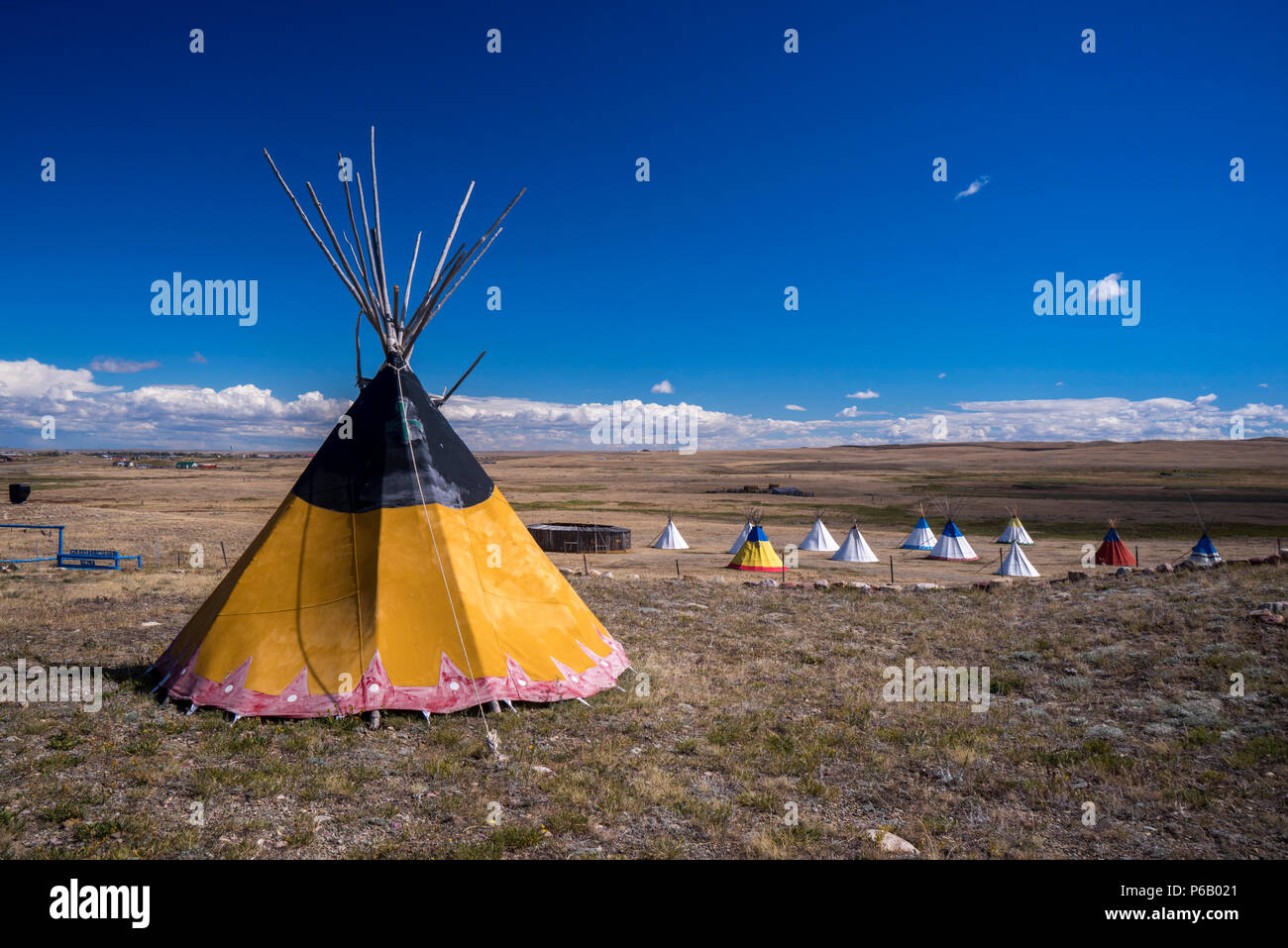 USA, Montana, Blackfeet Indian Reservation, landscape to Browning