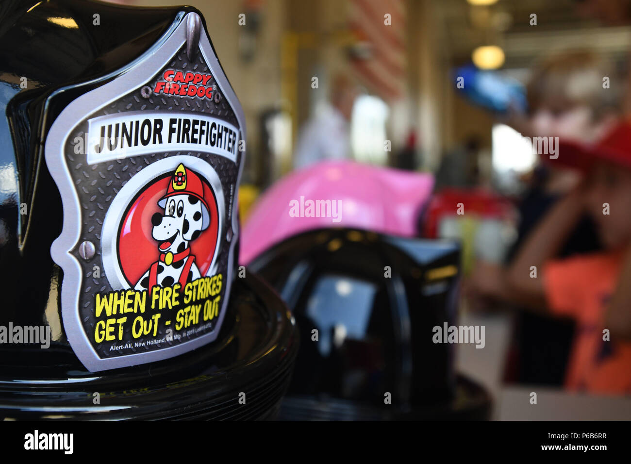 Children fire extinguisher hi-res stock 
