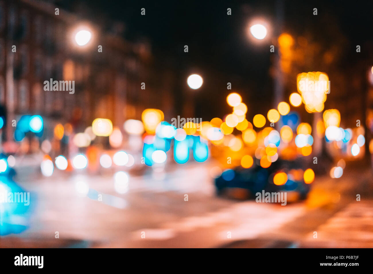 Night city is out of focus Stock Photo - Alamy