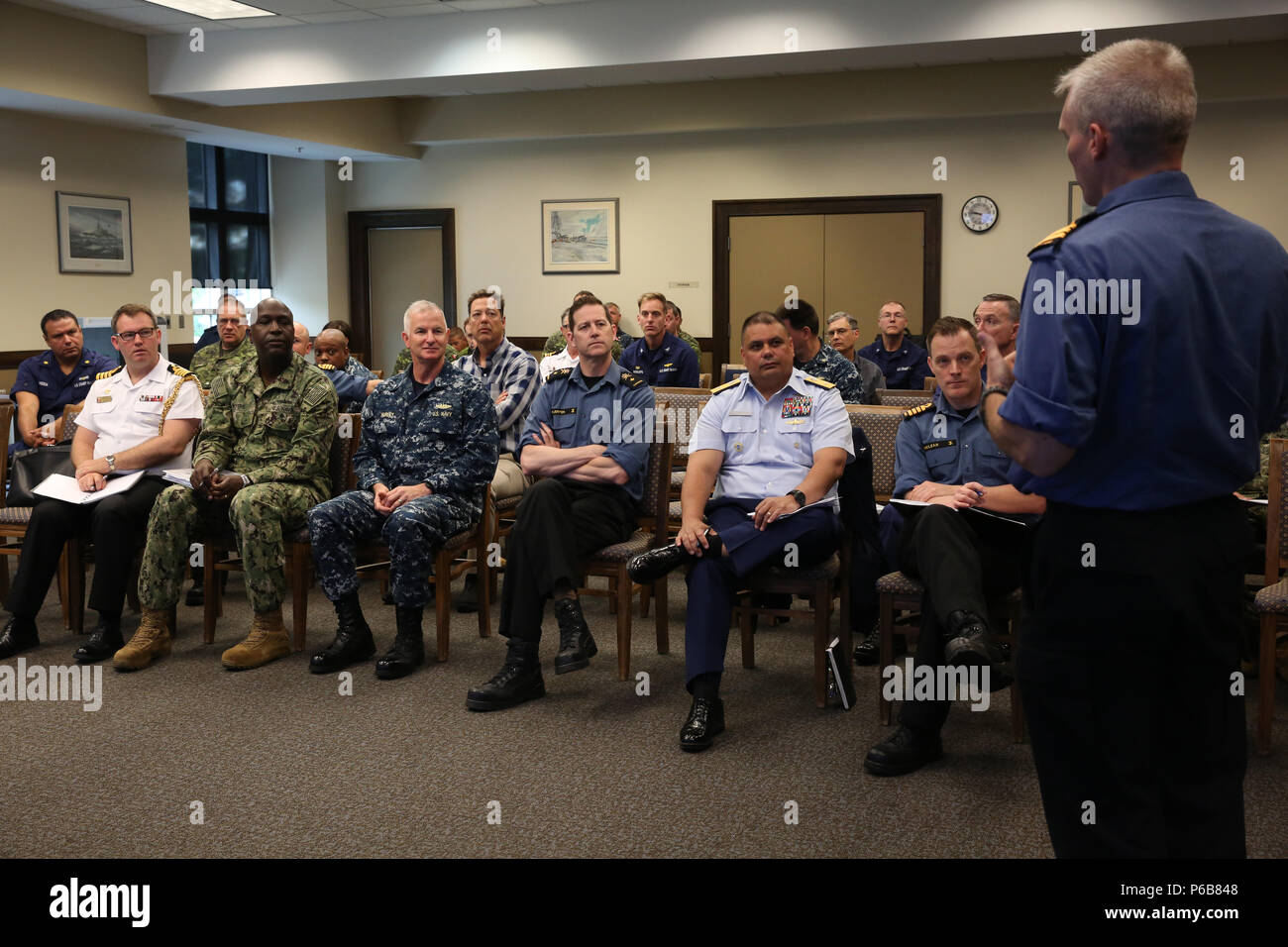 180621NRB5640012 HALIFAX, Nova Scotia (June 21, 2018) Focus groups attend the out brief and