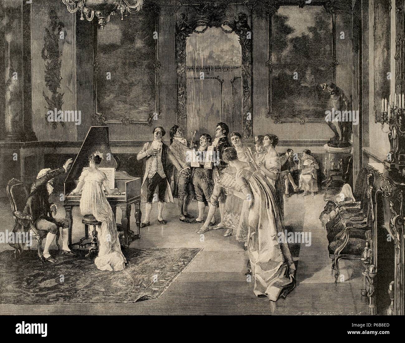 Essay Of A Opera Versailles Painting Of Luis Jimenez Aranda Essay Of A Opera Versailles Painting Of Luis Jimenez Aranda Spanish Painter Engraving By R Brendamour The Artistic Illustration