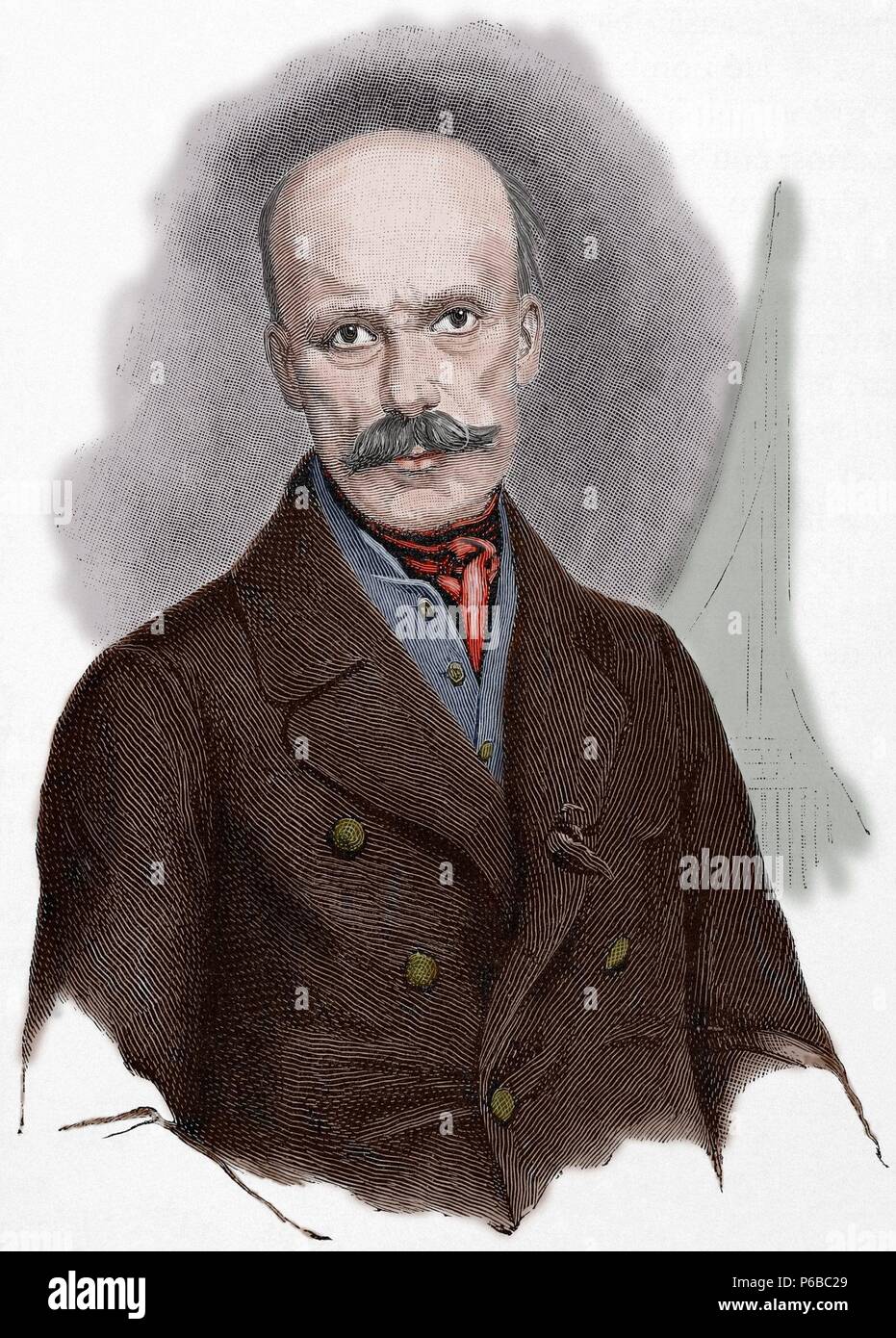Archduke John of Austria (1782-1859) Member of the Habsburg dynasty, an Austrian field marshal and German Imperial regent. Engraving. Colored. Stock Photo