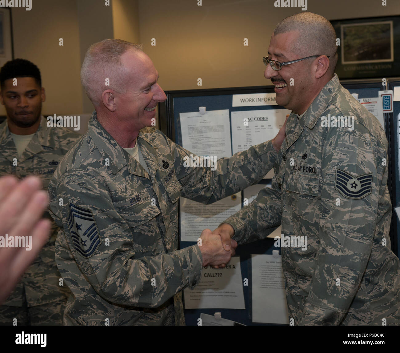 Colonel Joel Jackson, commander, 60th Air Mobility Wing, and Chief ...