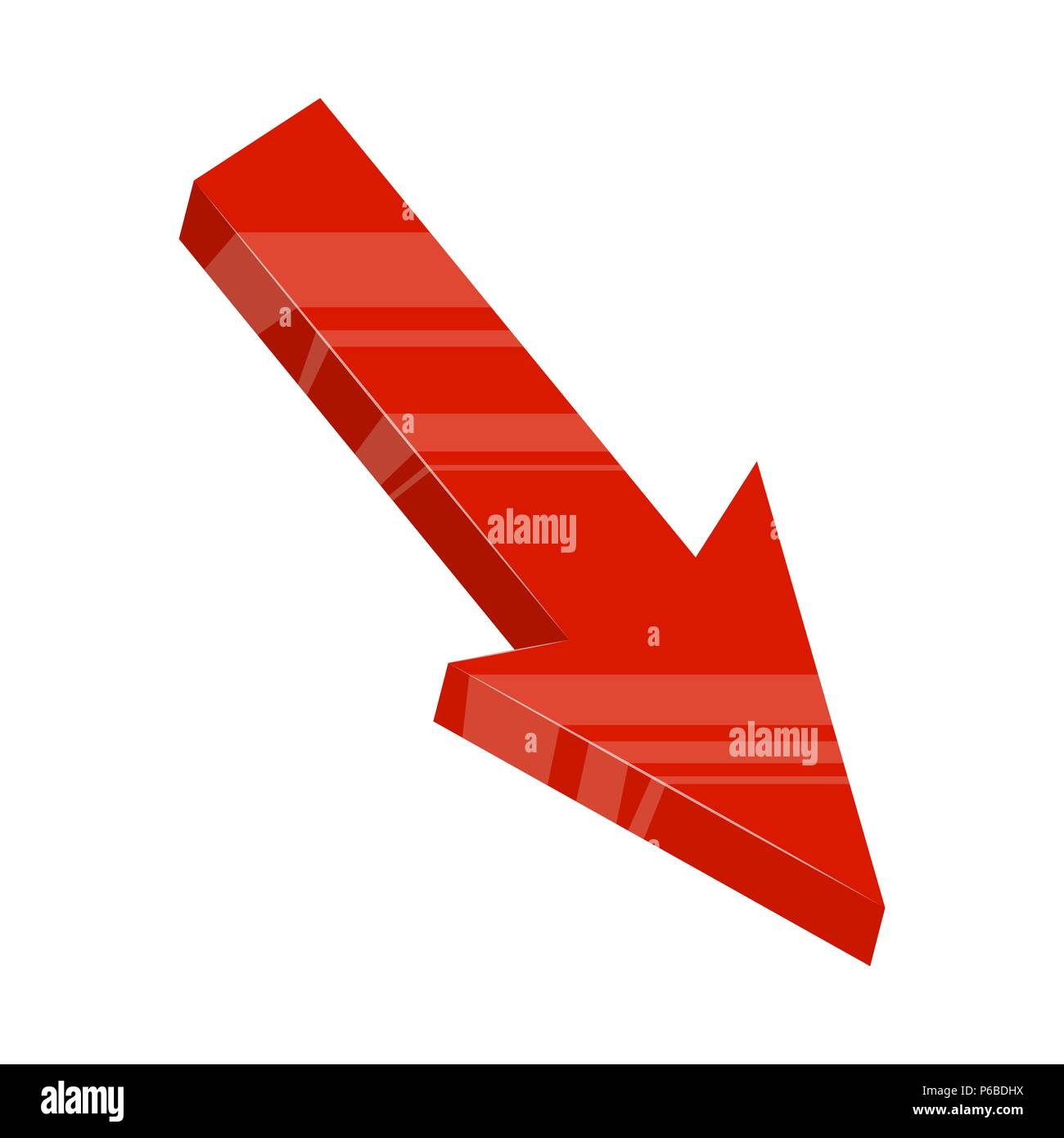 Red arrow down hi-res stock photography and images - Alamy