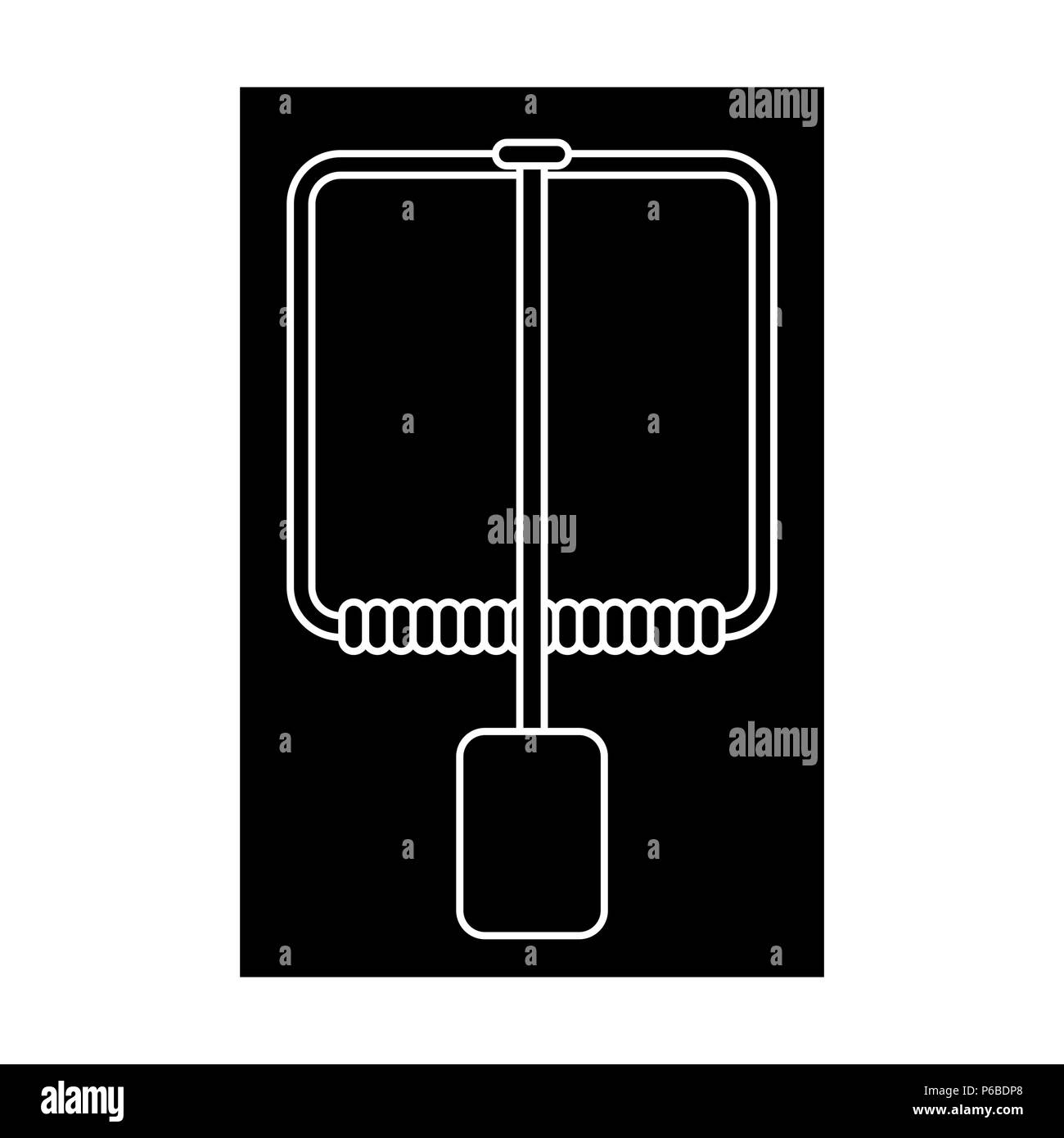 mouse trap design isolated on white background Stock Vector