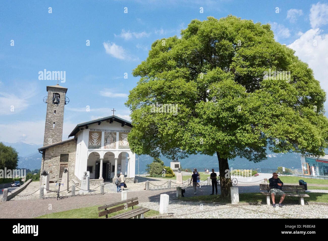 madonna di ghisallo church, Magreglio, Lake Como, Italy Stock Photo