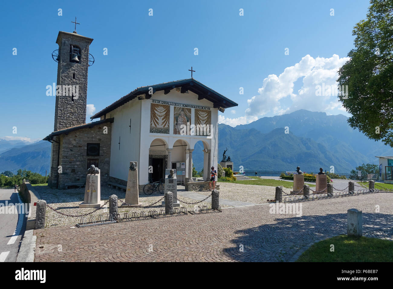 madonna di ghisallo church, Magreglio, Lake Como, Italy Stock Photo