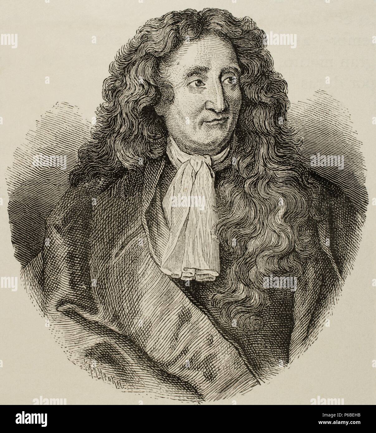 Jean de la Fontaine (16211695). French fabulist. Engraving in History