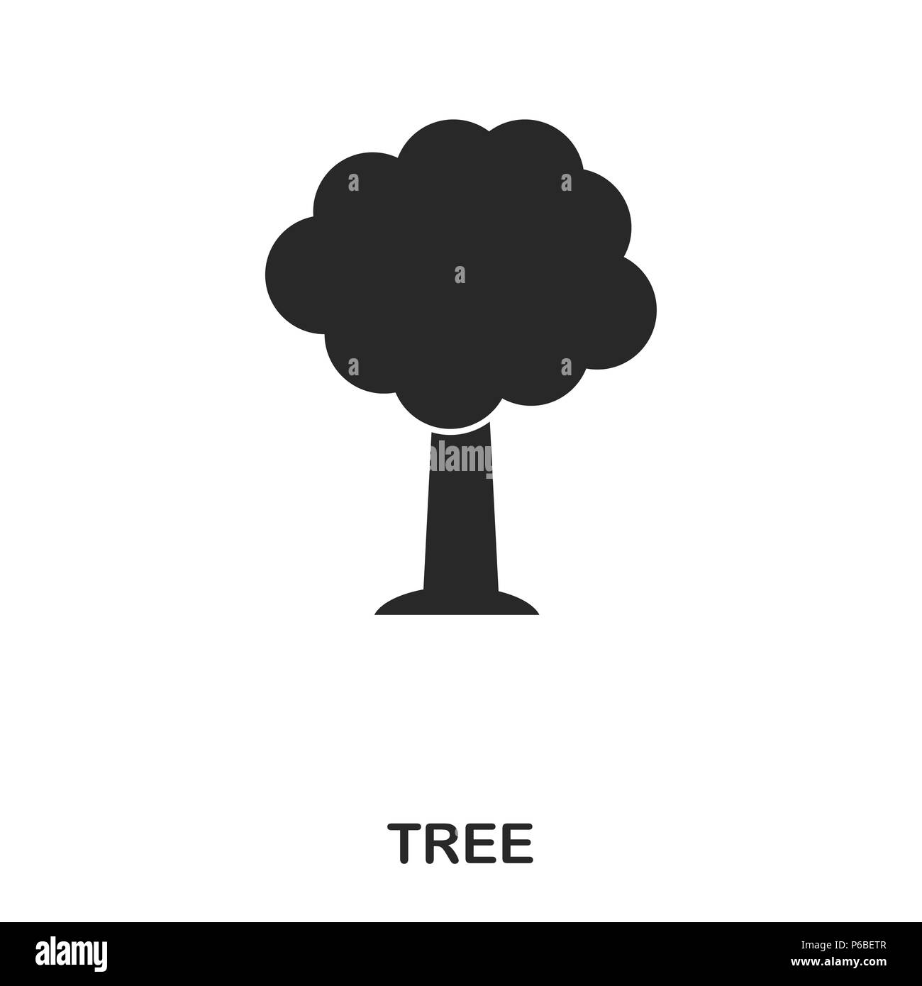 Tree icon. Line style icon design. UI. Illustration of tree icon ...