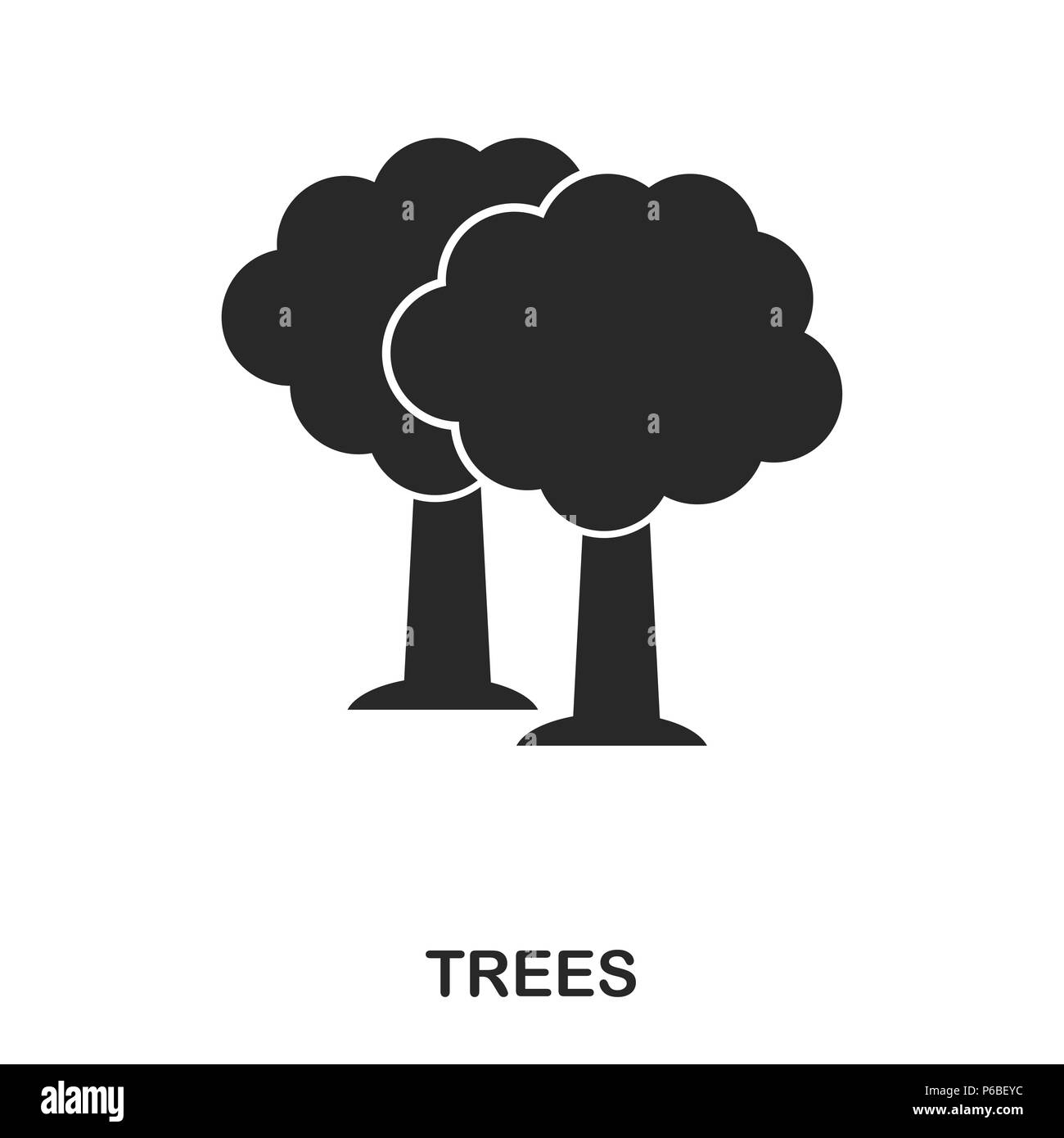 Tree icon. Line style icon design. UI. Illustration of tree icon ...