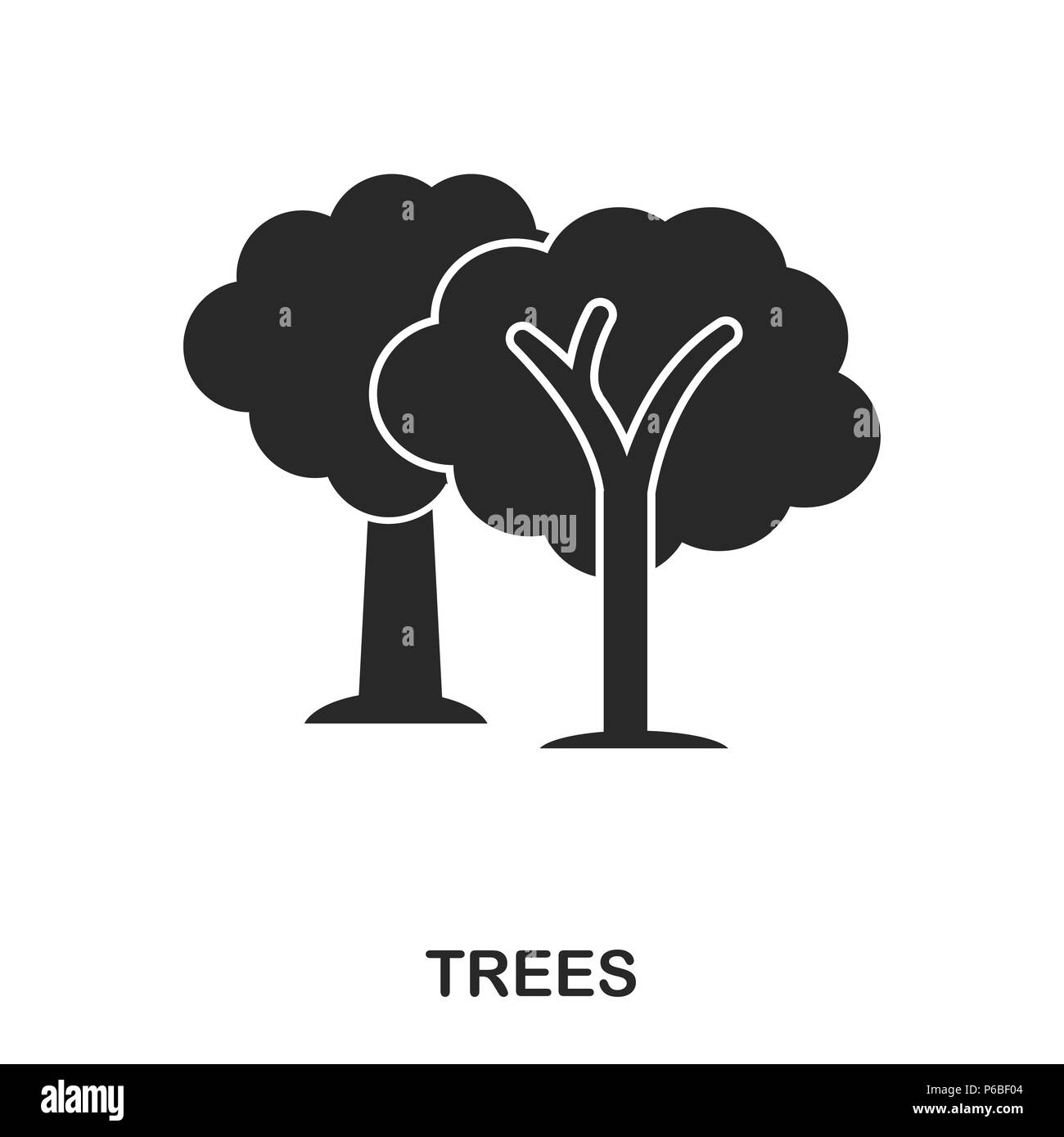 Tree icon. Line style icon design. UI. Illustration of tree icon ...