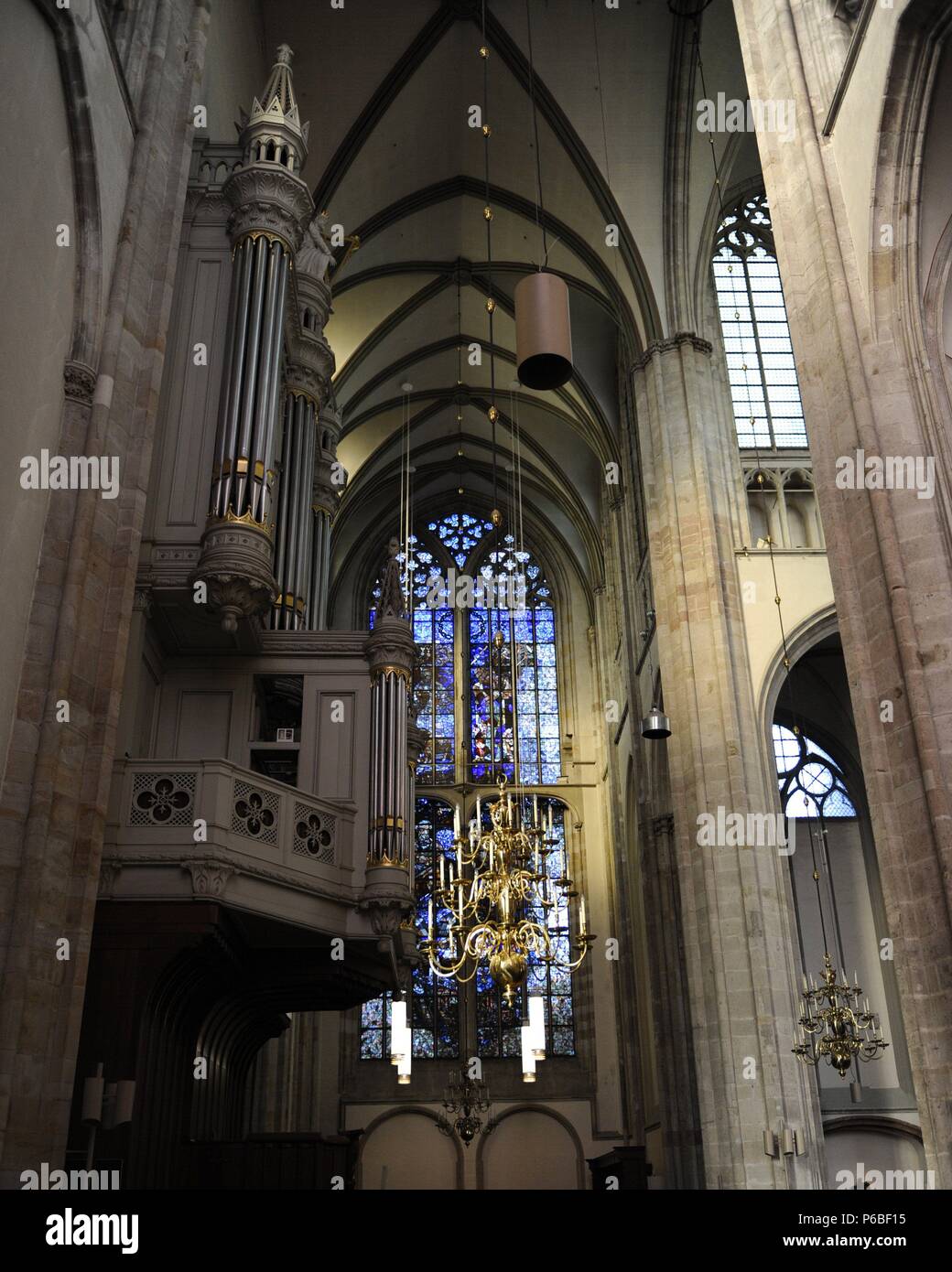 Netherlands. Utrecht. St. Martin's Cathedral. Middle Ages. French Gothic. Protestant church since 1580. Inside. Stock Photo