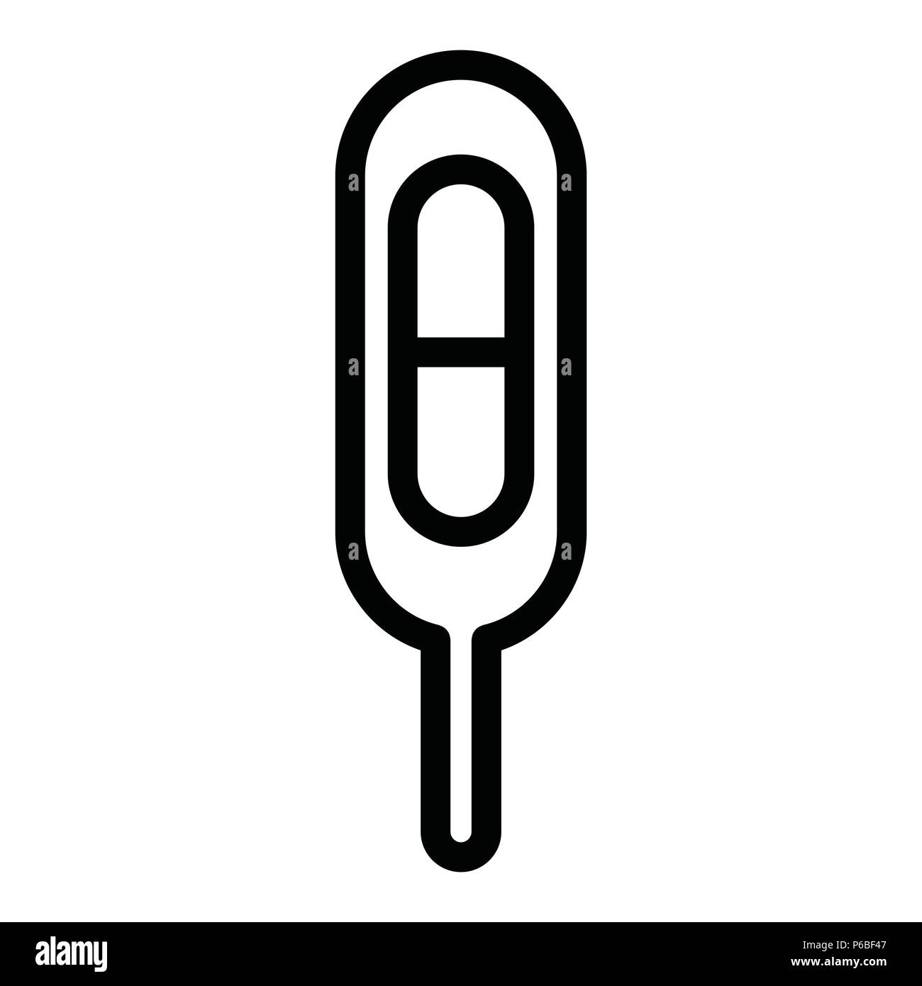 thermometer icon with outline style vector illustration Stock Vector