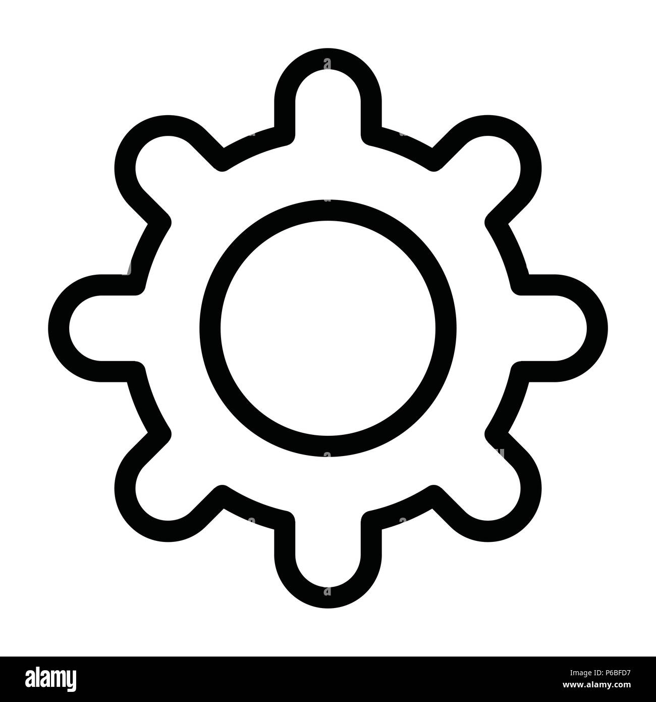 gear icon with outline style vector illustration Stock Vector Image ...