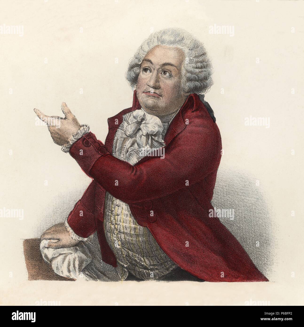 Honoré Gabriel Riquetti, conde de Mirabeau (1749-1791). Revolucionario francés, escritor, diplomático, francmasón, periodista y político. Grabado de 1860. Stock Photo